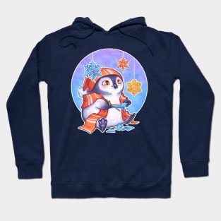 Penguin with Snowflakes Hoodie